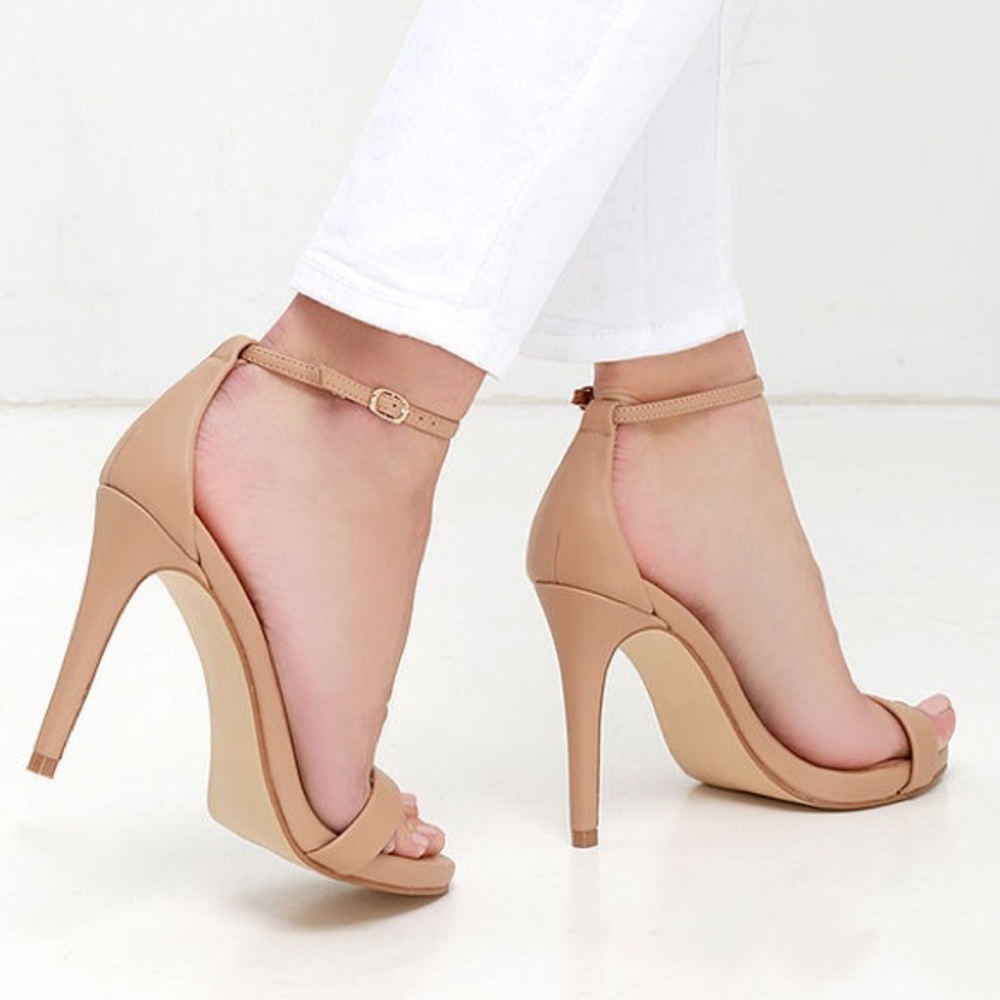 Steve Madden Stecy Leather Open Toe Ankle Strap